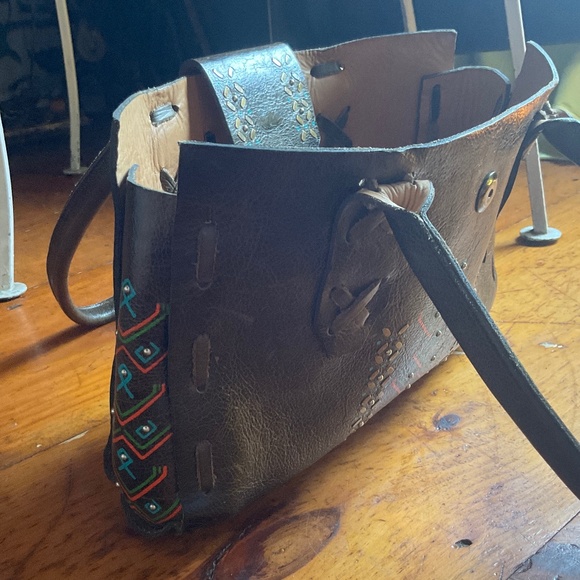 ONE OF A KIND! Calleen Codrero Custom made leather shoulder bag - Picture 8 of 16